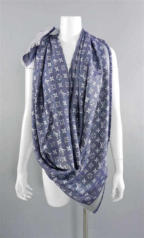 lv scarf winter|louis vuitton denim scarf.